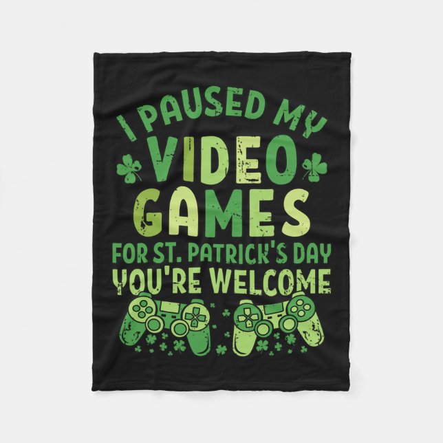 Manta Polar Divertido Gamer He Pausado Mis Videojuegos Para St (Anverso)