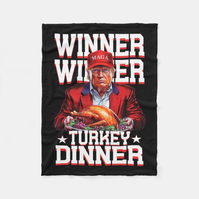 Manta Polar Divertido ganador de Trump cena en Turquía Día de  (Anverso)