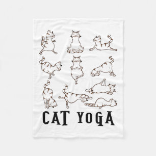 Manta Polar Divertido gato Yoga Gift T Shirt