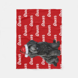 Manta Polar Divertido Labradoodle Nombre de perro Navidades co