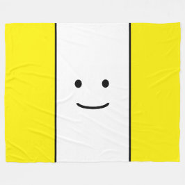 Manta Polar Divertido lindo Cara sonriente Rayas Blancas Amari