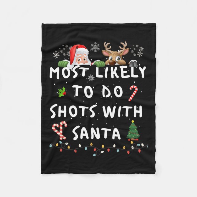 Manta Polar Divertido Más Probable De Navidades De Historia Gr (Anverso)