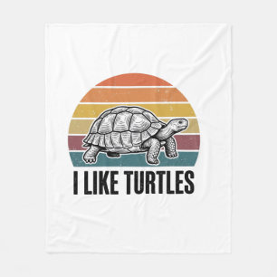 Manta Polar Divertido Me Gustan las Tortugas Camiseta con Grab