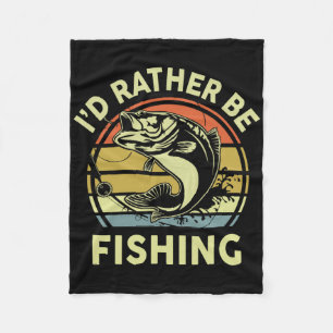 Manta Polar Divertido Me Prefiero Estar Pescando Camiseta Homb