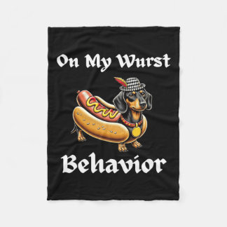 Manta Polar Divertido Perro Dachshund En Mi Comportamiento De 