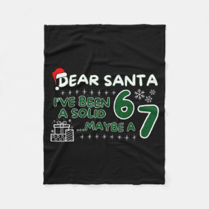 Manta Polar Divertido Querido Santa He Sido Un 6 Sólido Tal Ve