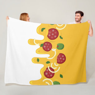Manta Polar Divertido Queso de Pizza Goteante Retro Keto Fiest