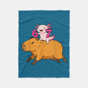 Manta Polar Divertido Seis Siete Kawaii Ajolote Capibara