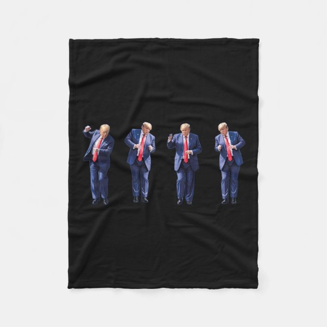 Manta Polar Divertido Trump baila como un Felon Vote Trump (Anverso)