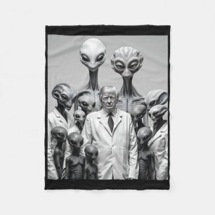 Manta Polar Divertido Trump Con Conspiración De Aliens Extrate