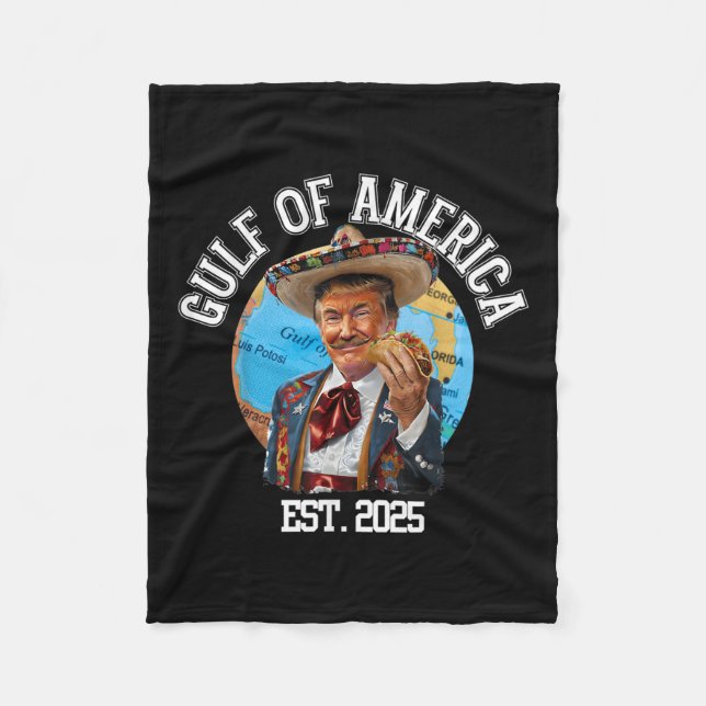 Manta Polar Divertido Trump Golfo De Estados Unidos Este 2025 (Anverso)