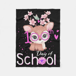 Manta Polar Divertidos 100 días de camiseta escolar venado 100