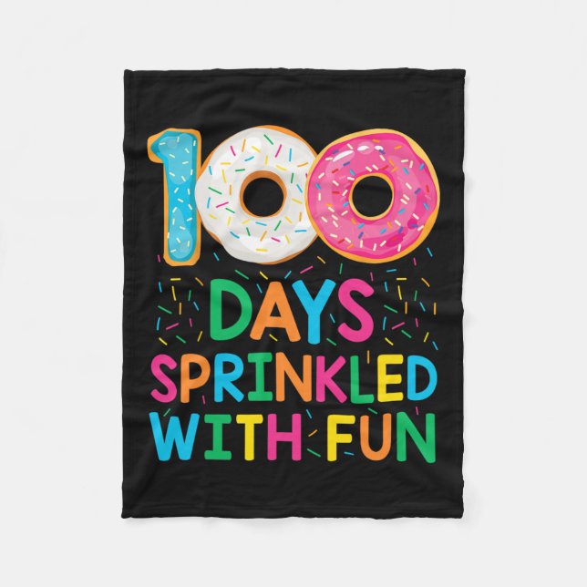 Manta Polar Divertidos 100 días salpicados con divertidas clas (Anverso)