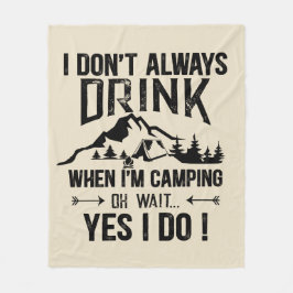 Manta Polar Divertidos acampados y declaraciones sobre el cons