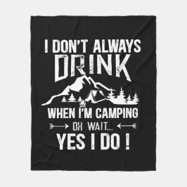 Manta Polar Divertidos acampados y declaraciones sobre el cons