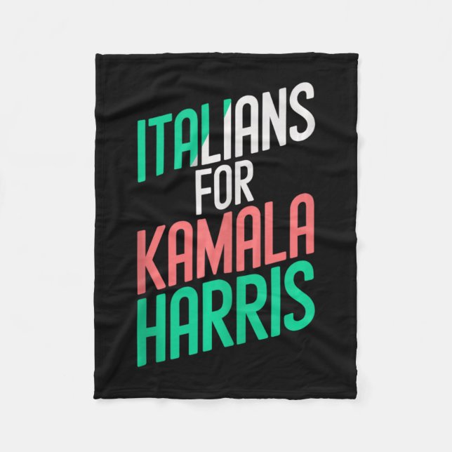 Manta Polar Divertidos Chicas italianos para Kamala Harris Ita (Anverso)