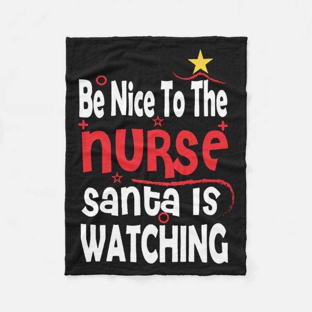 Manta Polar Divertidos Navidades De Enfermeras, Sean Agradable (Anverso)