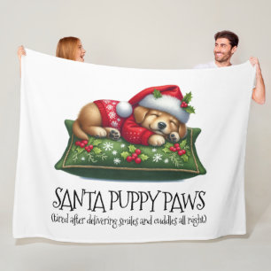 Manta Polar Divertidos trineos de Santa Puppy