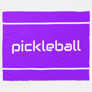 Manta Polar Diviértete con PICKLEBALL de texto en rayas blanca