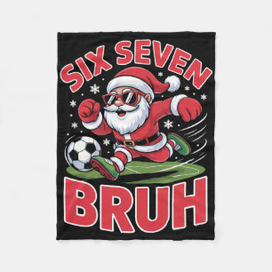Manta Polar Diviértete Navidad 67 Meme Bruh Fútbol Santa Xmas 