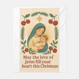 Manta Polar Divine Love Christmas Blanket – Baby Jesus