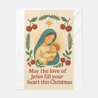 Manta Polar Divine Love Christmas Blanket – Baby Jesus