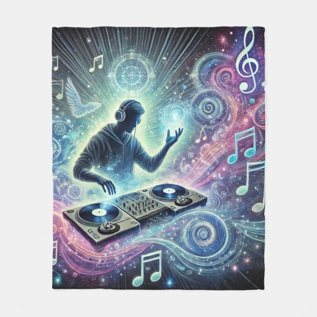 Manta Polar DJ con el fondo Fleece Blanket (Anverso)