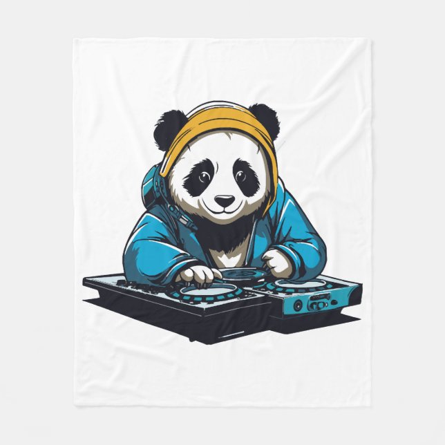 Manta Polar DJ Kawaii Panda (Anverso)
