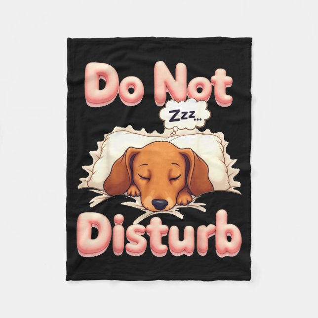 Manta Polar Do Not Disturb Wiener Dog Funny Dachshund Pajamas  (Anverso)