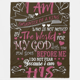 Manta Polar Do Not Fear" Religious Fleece Blanket