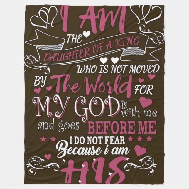 Manta Polar Do Not Fear" Religious Fleece Blanket (Anverso)