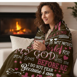 Manta Polar Do Not Fear" Religious Fleece Blanket