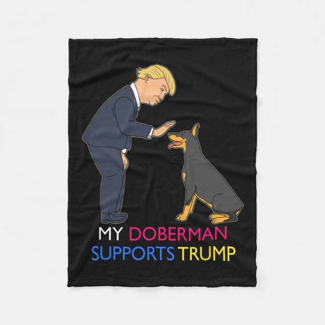 Manta Polar Doberman apoya el regalo de Trump Doberman Pinsche (Anverso)