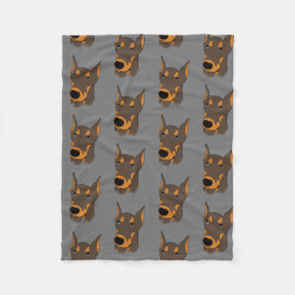 Manta Polar Doberman Pinscher Fleece Blanket