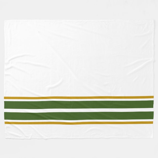 Manta Polar Doble Carreras de fondo verde del bosque (Frente (Horizontal))