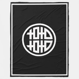 Manta Polar Doble felicidad/negro - Gran funda de papel