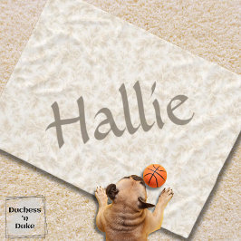 Manta Polar Dog Blanket - Ivory Botanical, Personalized