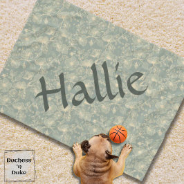 Manta Polar Dog Blanket - Sage Green Botanical, Personalized