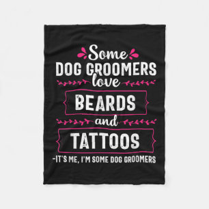 Manta Polar Dog Groomer Divertidas Beares Tattoos Mascota Groo