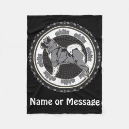 Manta Polar Dog Lover Akita Nombre personalizado / Mensaje