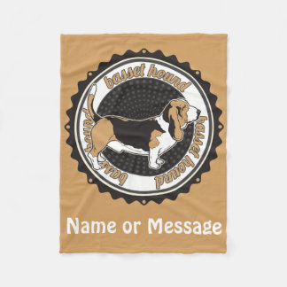 Manta Polar Dog Lover Basset Hound Blanket Nombre personalizad
