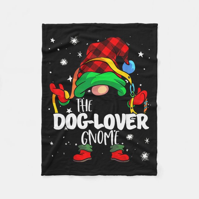 Manta Polar Dog Lover Gnome Red Buffalo Plaid Matching Family  (Anverso)