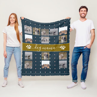 Manta Polar Dog Mama, 5 Foto Fleece Blanket