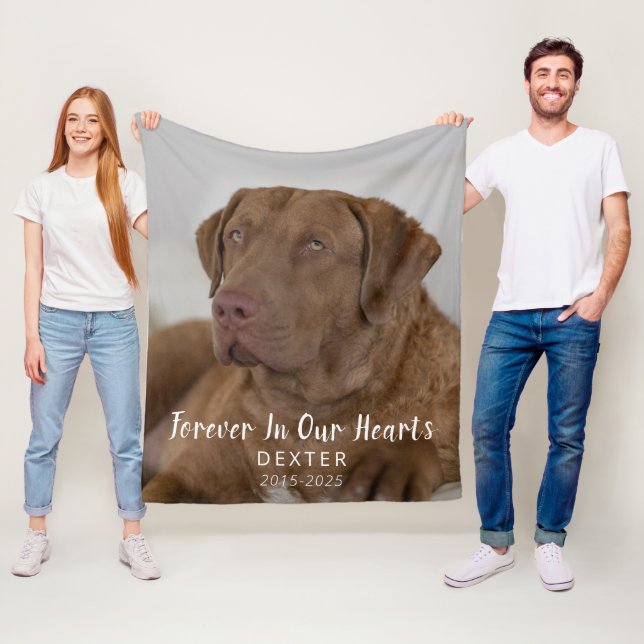 Manta Polar Dog Memorial Gift | Pet Loss Keepsake Fleece Blank (In situ)