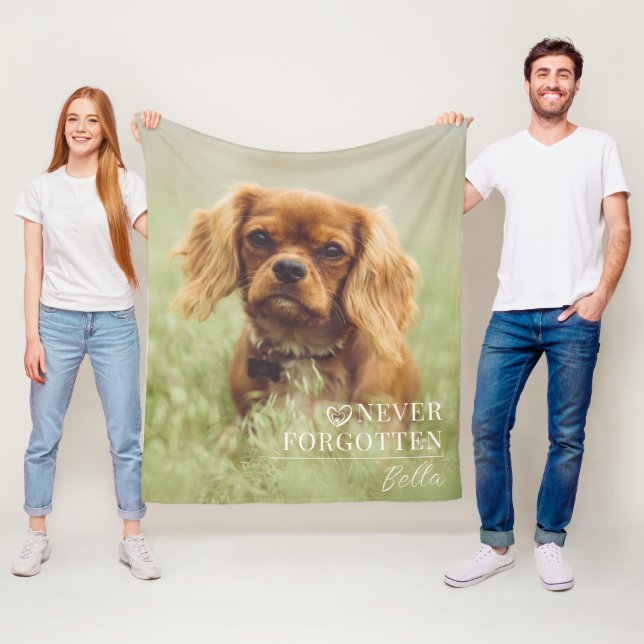 Manta Polar Dog Memorial Gift | Pet Loss Keepsake Fleece Blank (In situ)
