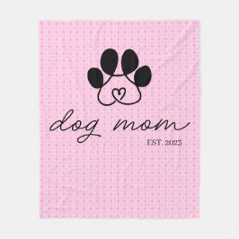 Manta Polar  dog mom customizable baby pink