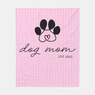 Manta Polar dog mom customizable baby pink