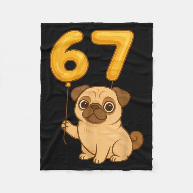 Manta Polar Dog Pug 67 Meme Six Seven Balloon Funny Gen Alpha  (Anverso)