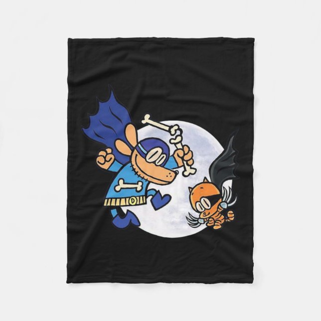 Manta Polar Dogman Y Cat Esenciales Para Niños (Anverso)