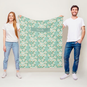 Manta Polar Dogwood Florets Patrones Nombre personalizado